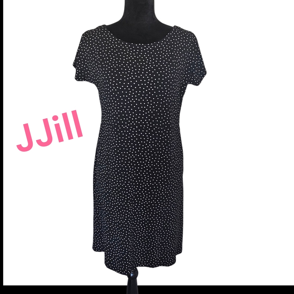 J. Jill Black Polka Dot Dress~xs